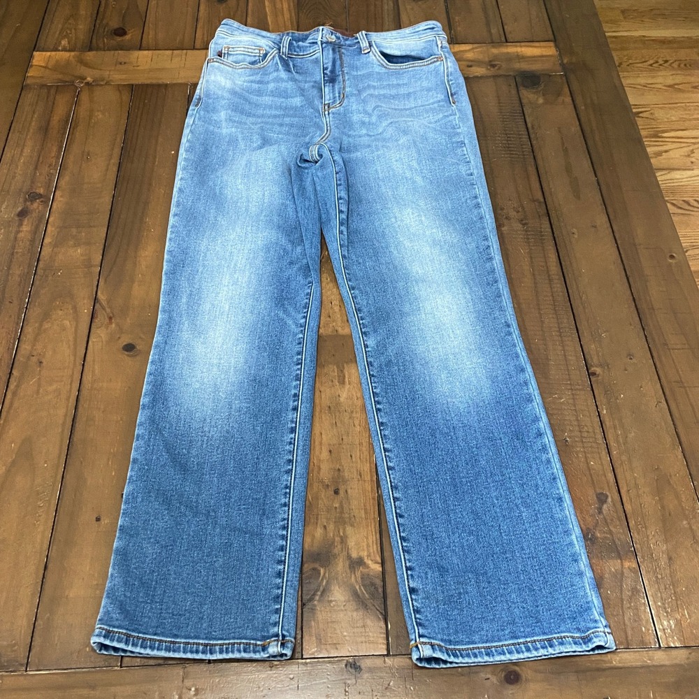 Judy Blue Los Angeles Straight Fit‎ Jeans Medium Wash High Rise Size 13/31